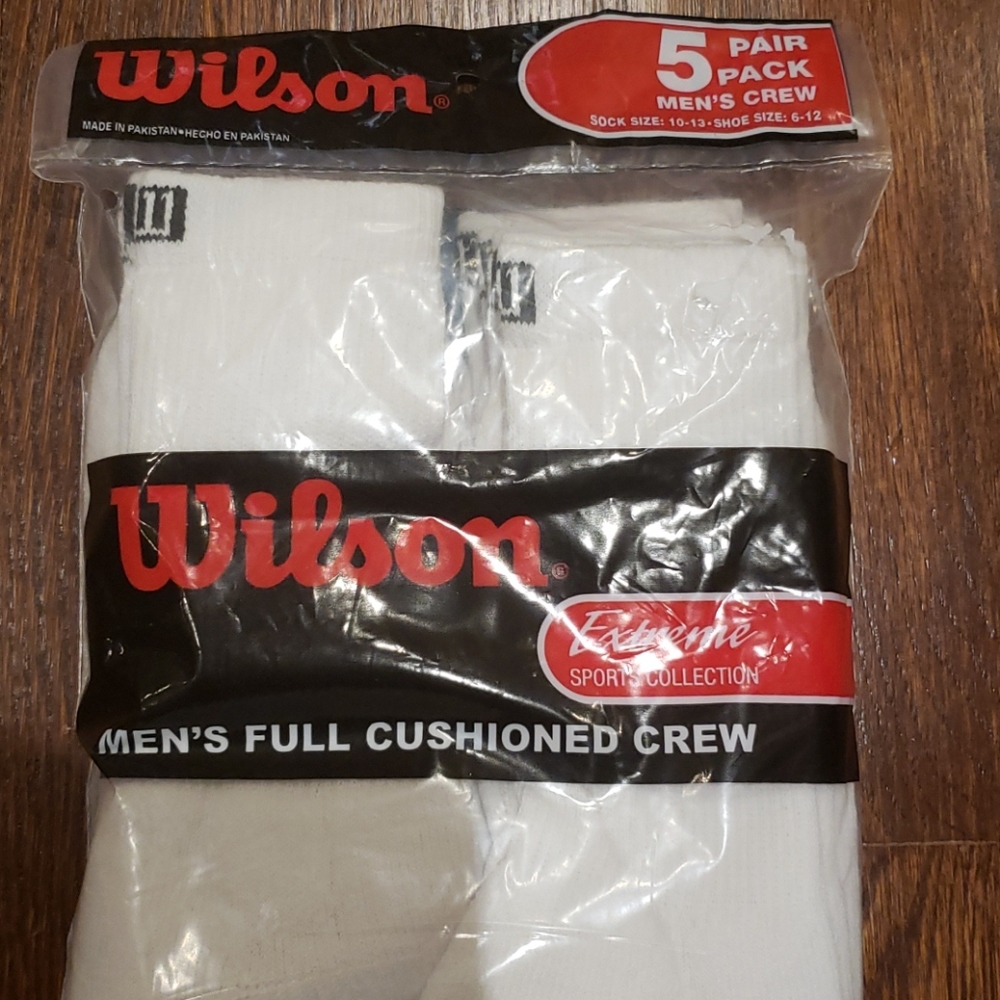 Wilson Mens Full Cushioned Crew Socks